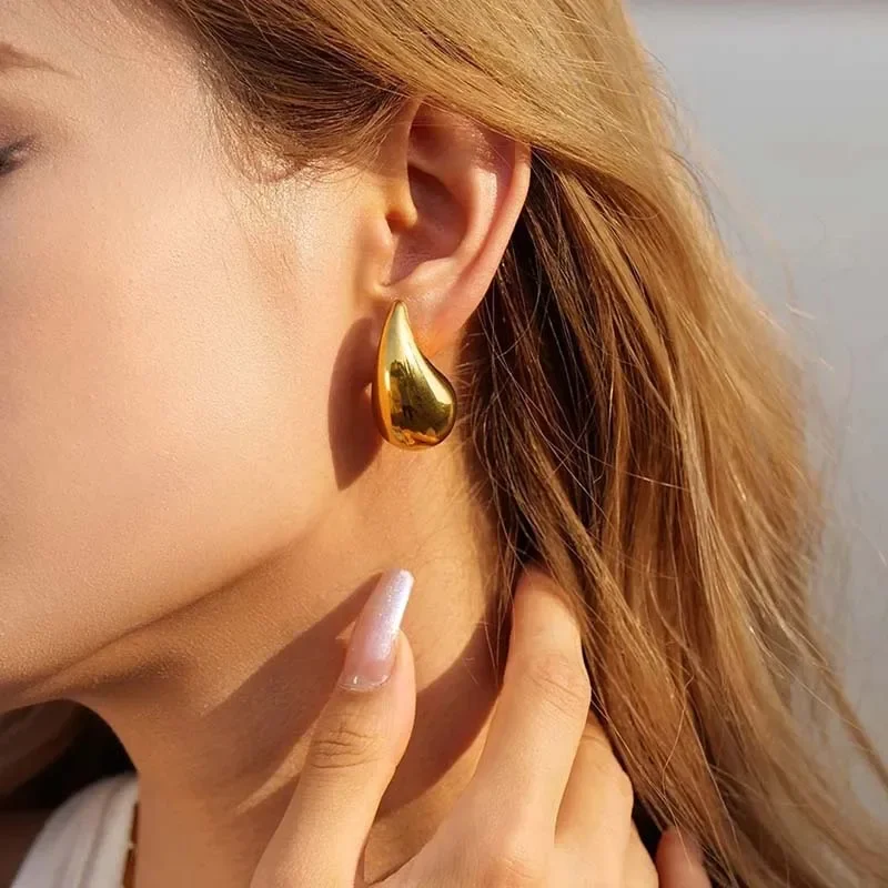 LUXUKISSKIDS очень большие серьги в форме капли воды модные серьги-гвоздики с полным
