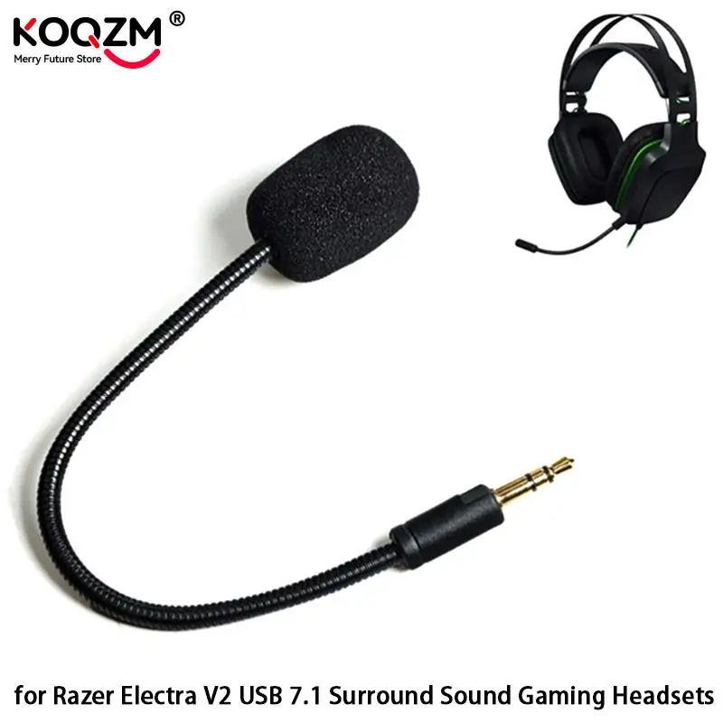 Headsets Microphone for Razer Electra V2 USB 7.1 Surround Sound Gaming Headphones Mic Replacement Detachable Microphone Boom