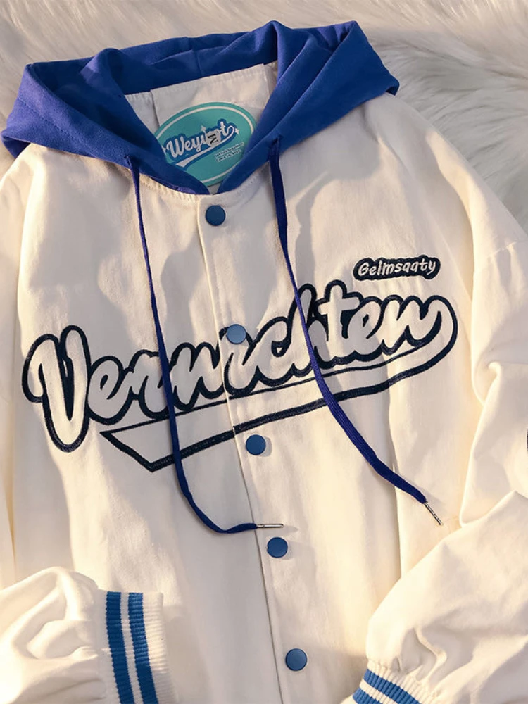 

Embroidery Harajuku Patch Plus Size Coat 2021 Winter Autumn Women's Jackets Hip Hop Autumn Long Sleeve Female Jacket Outwear