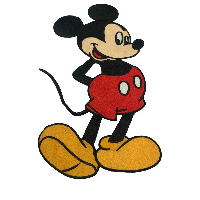 

Cartoon Large Mickey Mouse Embroidery Patches Sewing On Clothes Badges Decorative T-shirt Hooded Clothing Sewing Sticker