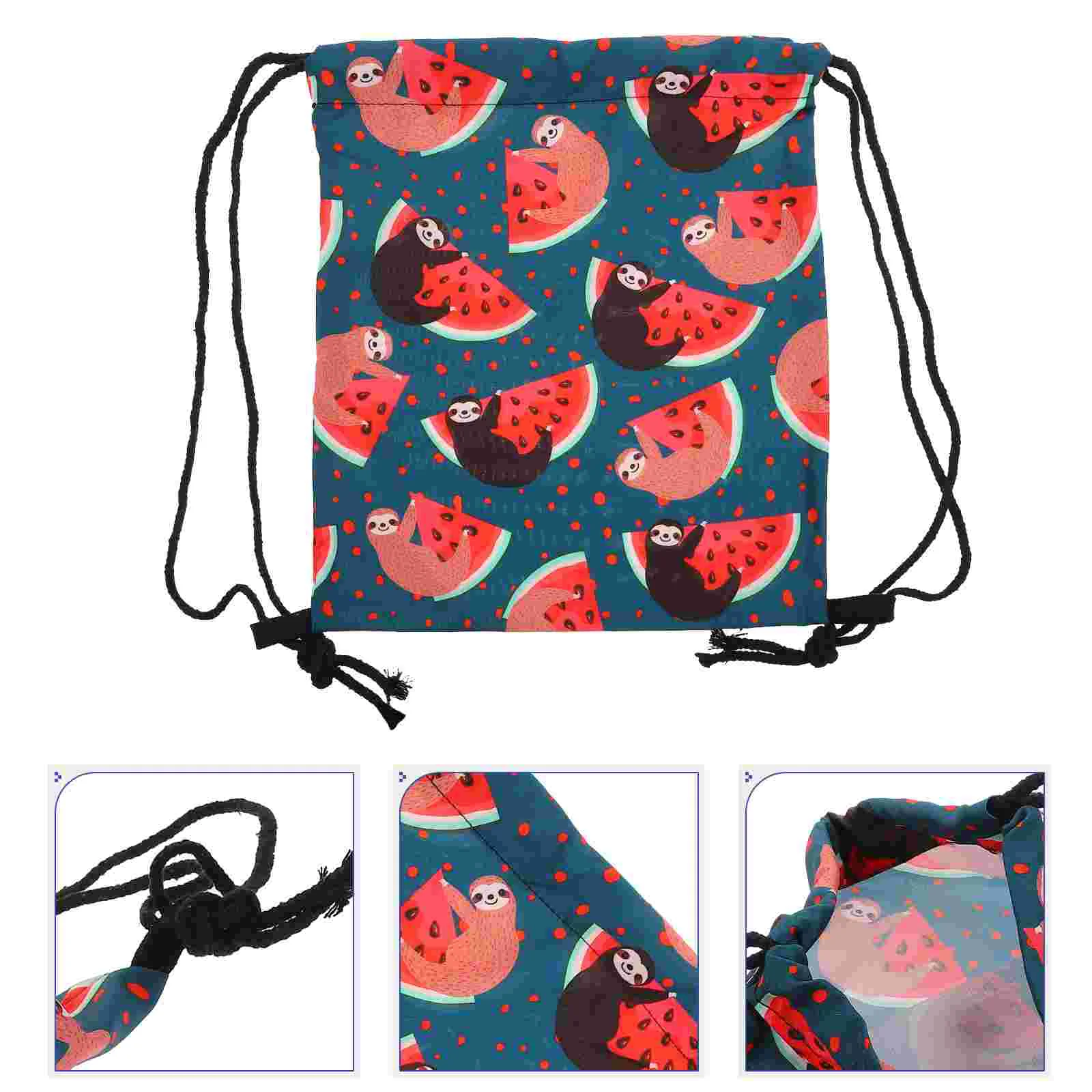 

Printed Drawstring Pocket Backpacks Kids Adults Pouches Sports Bags Gym Shoulder Oxford Cloth Storage Fitness Childrens