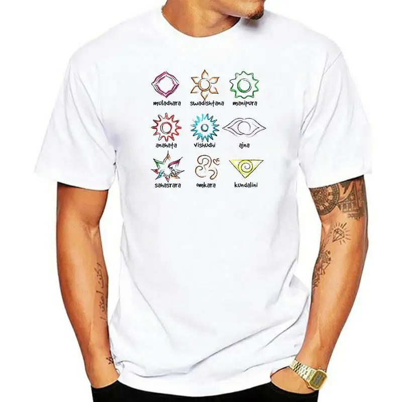

7 Chakras Muladhara Svadhisthana Manipura Anahata Men Women Unisex T-Shirt 2920 Top Christmas Gifts Tee Shirt