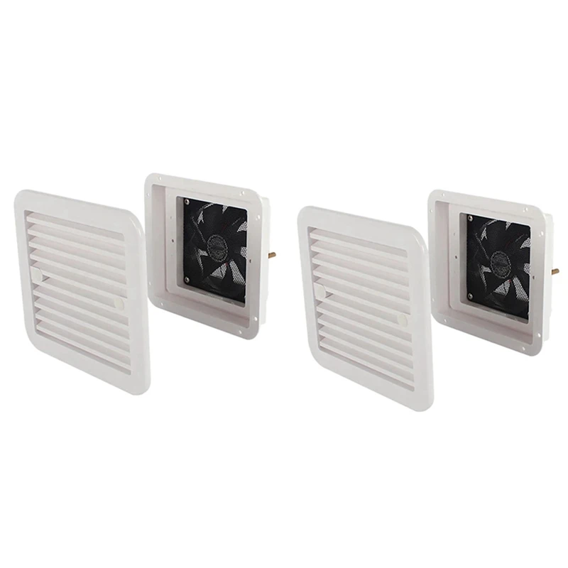 

SEWS-2X 12V Mutefridge Vent With Fan For RV Trailer Caravan Side Air Strong Wind Exhaust Car Styling Camper