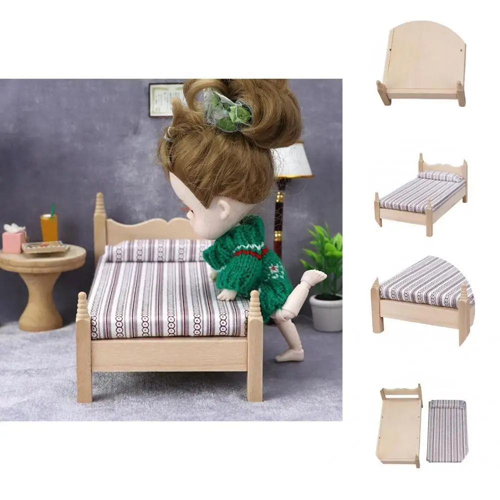 Удобная на ощупь деревянная миниатюрная модель кукольного домика для дома |