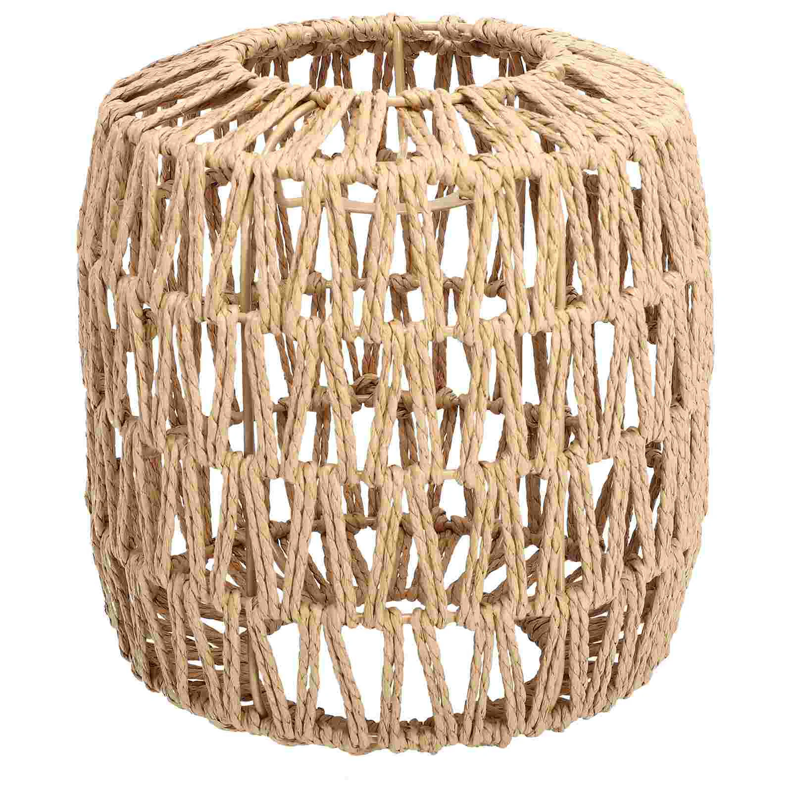 

Woven Lampshade Imitation Rope Lightshade Pendant Bulb Handmade Cover Paper