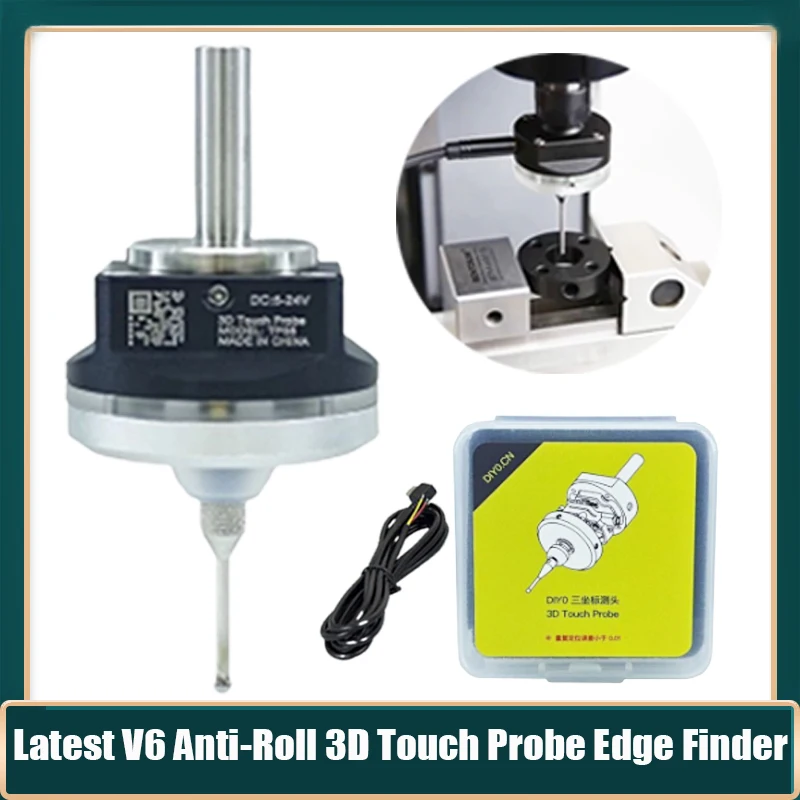 

The Latest V5 V6 Anti-roll 3d Touch Probe Edge Finder Centering Precision Cnc Probe Compatible With Mach3 And Grbl