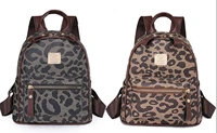 2022 new women travel leather small backpack fashion leopard shoulder bags casual student bag schoolbag multifunction bagpack