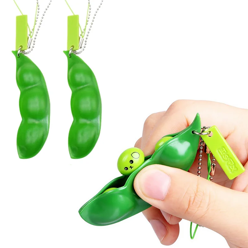 

Fidget Squishy Toys Decompression Antistress Toys Squeeze Peas Beans Keychain Relief for Adult Kids Rubber Stress Reliever Toys