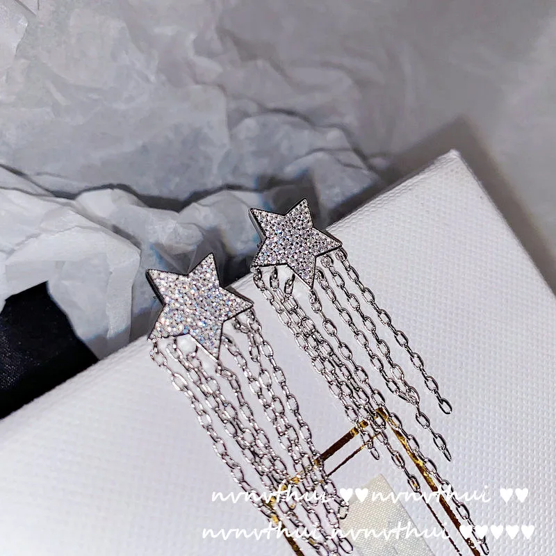 

Висячие серьги с имитацией друзы Для женщин-золотые, серебряные или розовые золотые серьги в стиле бохо для женщин