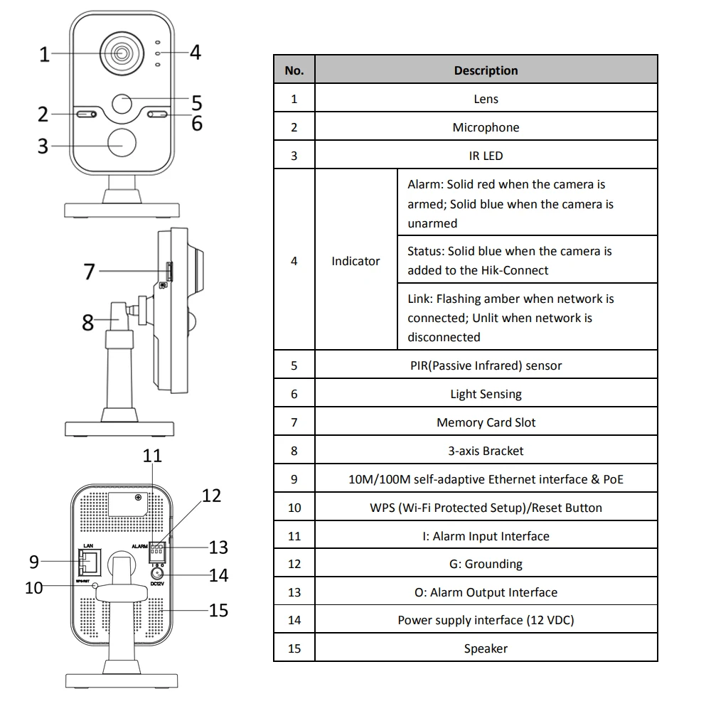 Vikylin оригинальная IP-купольная камера DS-2CD2443G0-IW 4 Мп IR Fixed Cube WIFI PoE Built-in динамик