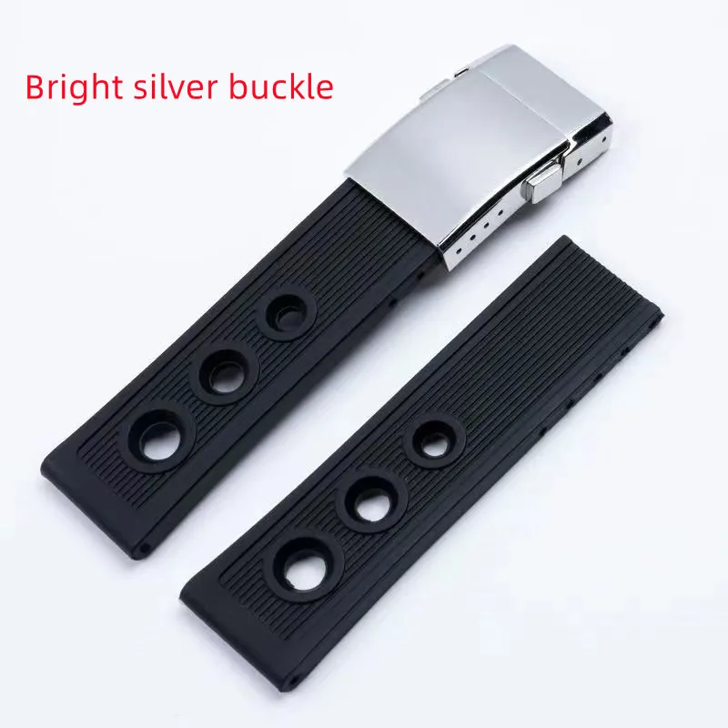 Alternative Rubber Watch Strap For Breitling Super Ocean Avengers Blackbird 22/24mm Silicone Rubber Watch Strap