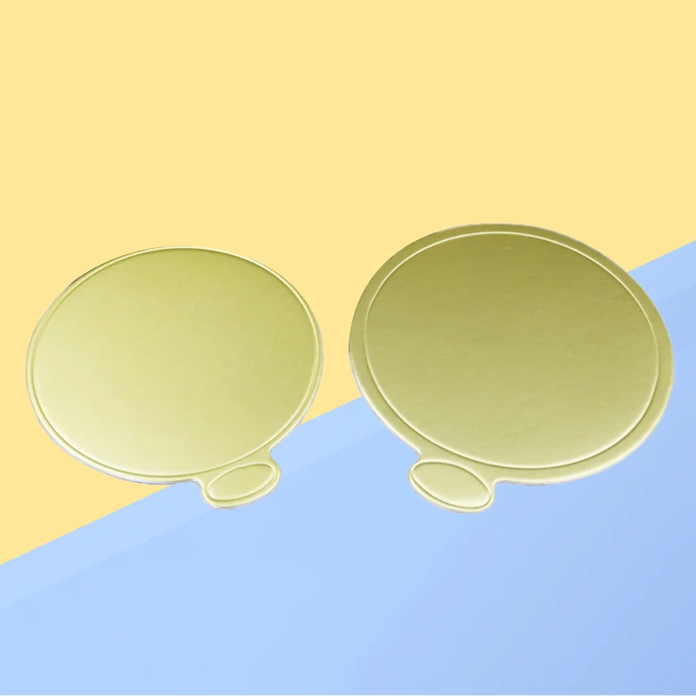 

100 Pcs Cake Display Base Cake Board Thicken Golden Cake Board Mousse Cake Serving Base Cake Display Base