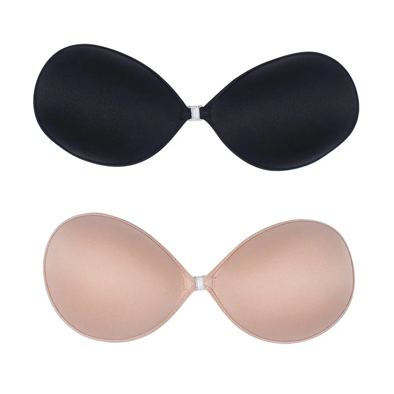 Купи Sexy Women Invisible Push Up Bra Self-Adhesive Silicone Bust Front Closure Sticky Bra 1/2Pcs Backless Strapless Bras underwear за 198 рублей в магазине AliExpress