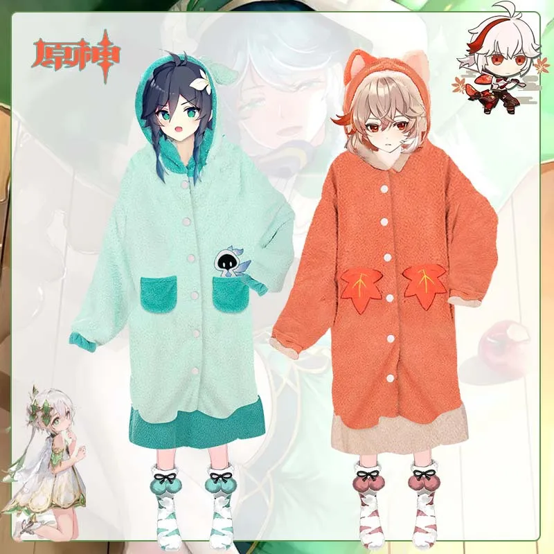 

Game Cosplay Genshin Impact Costume Venti/Kazuha Genshin Impact Venti Pajamas Kazuha Sleepwear Pajama