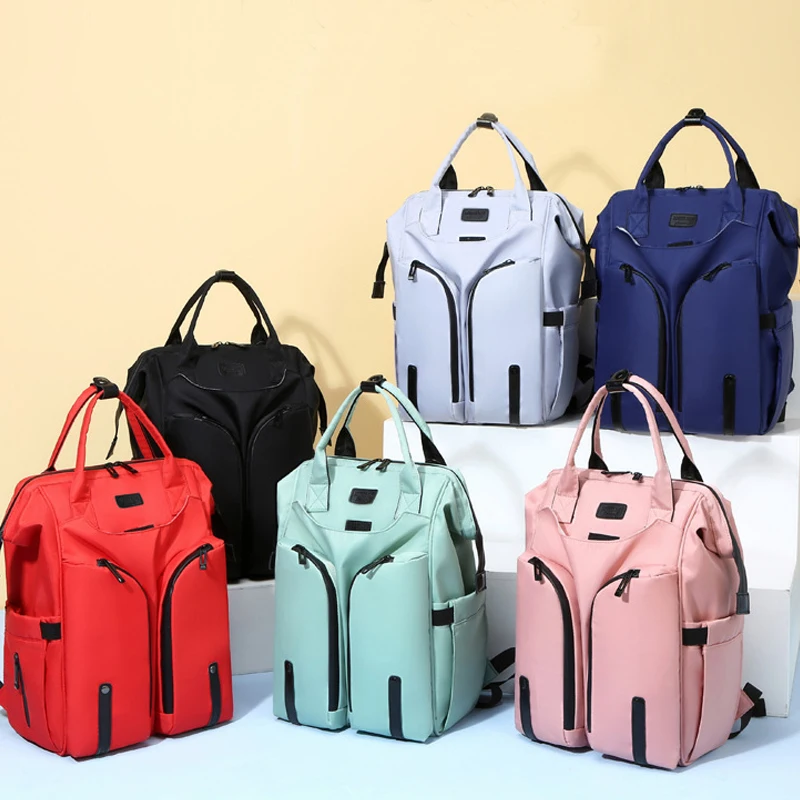 

Mommy Bag Fashion Large-Capacity Diaper Bags Casual Women Backpack Portable Multi-Purpose Mother Baby Backpack Women's Bag 2022