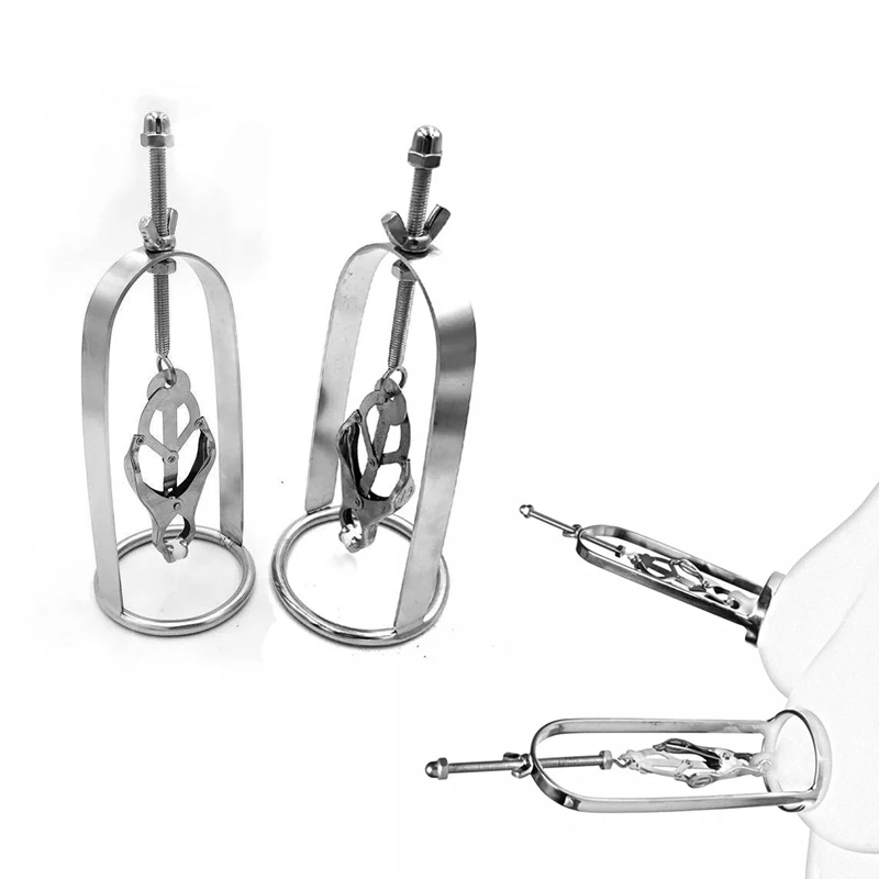 

New female Stainless Steel torture play Clamps metal Nipple clips breast BDSM Bondage Restraint Fetish sex toy