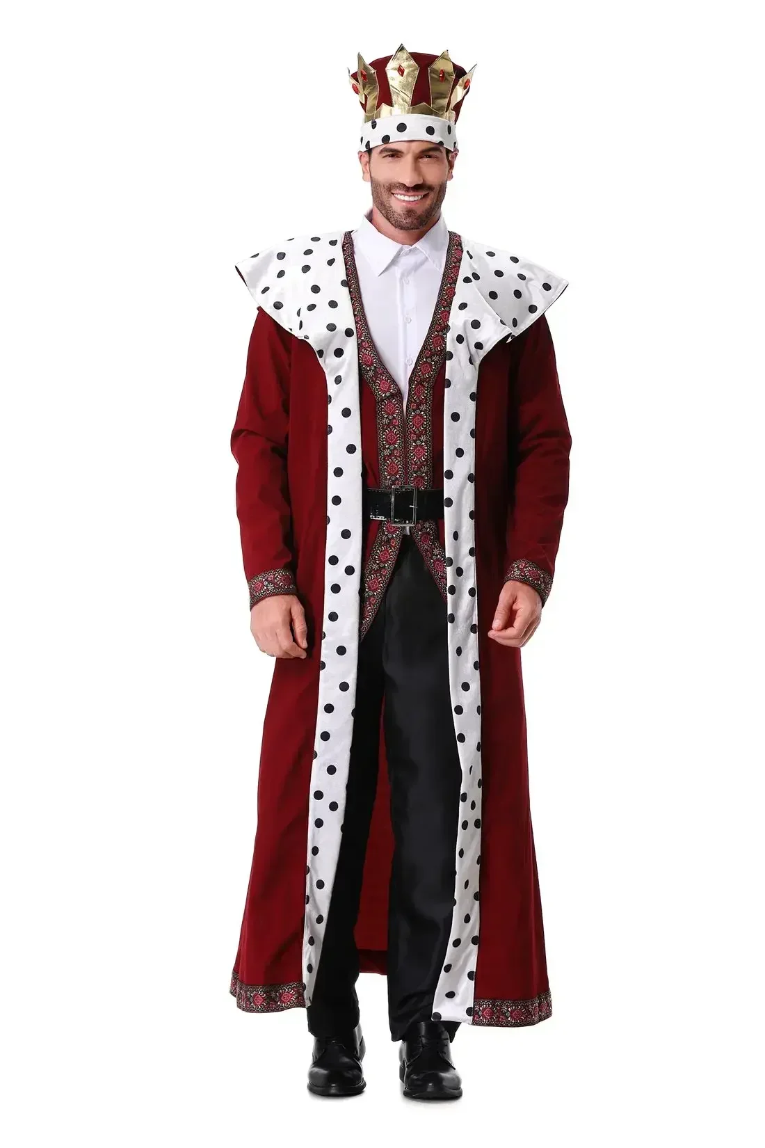 Взрослый средневековый король Артур костюм Хэллоуин карнавал королевский