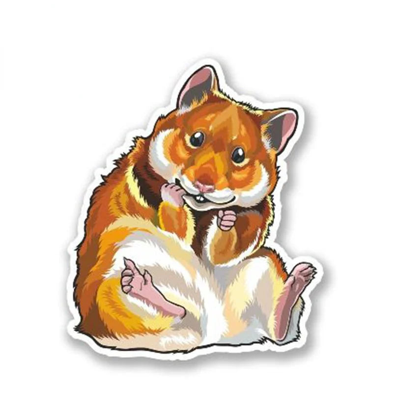 

13/17 CM Sunscreen Cute Hamster Sticker Cartoon Art Stickers Decorative Waterproof Styling Decal N35