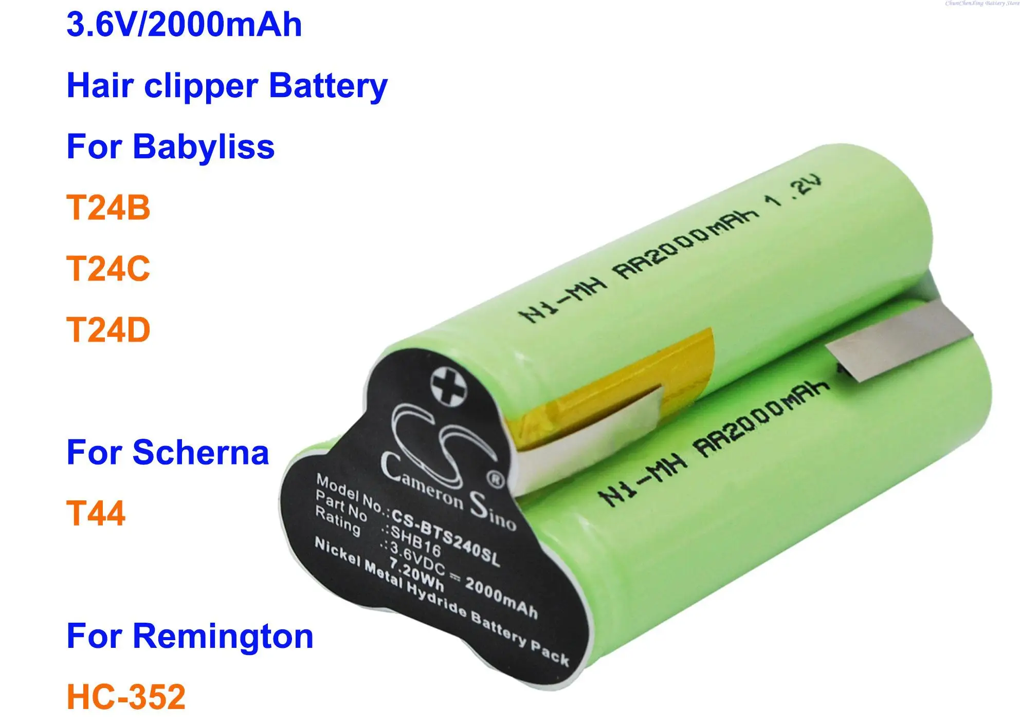 

OrangeYu 2000mAh Hair Clipper Battery SHB16 for Babyliss T24B, T24C, T24D, For REMINGTON HC-352, For SCHERNA T44