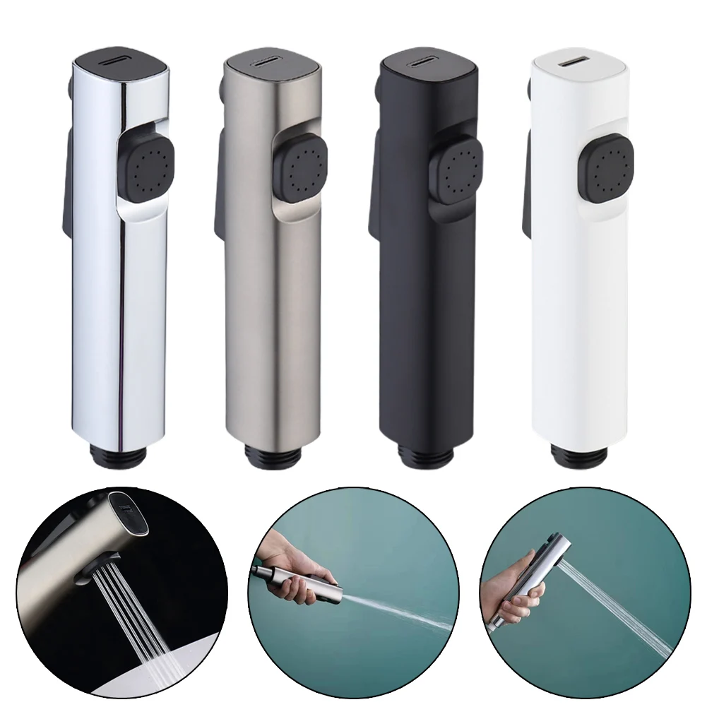 

Toilet Bidet Spray Head Two-function Handheld Spray For Sanitary Shattaf Shower G1/2 Connector Watering Shower Nozzle