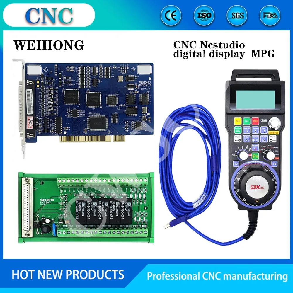 Nc Studio USB wired remote control handle Weihong DSP for CNC engraving and cutting machine XHC LHB03B NEWCARVE |