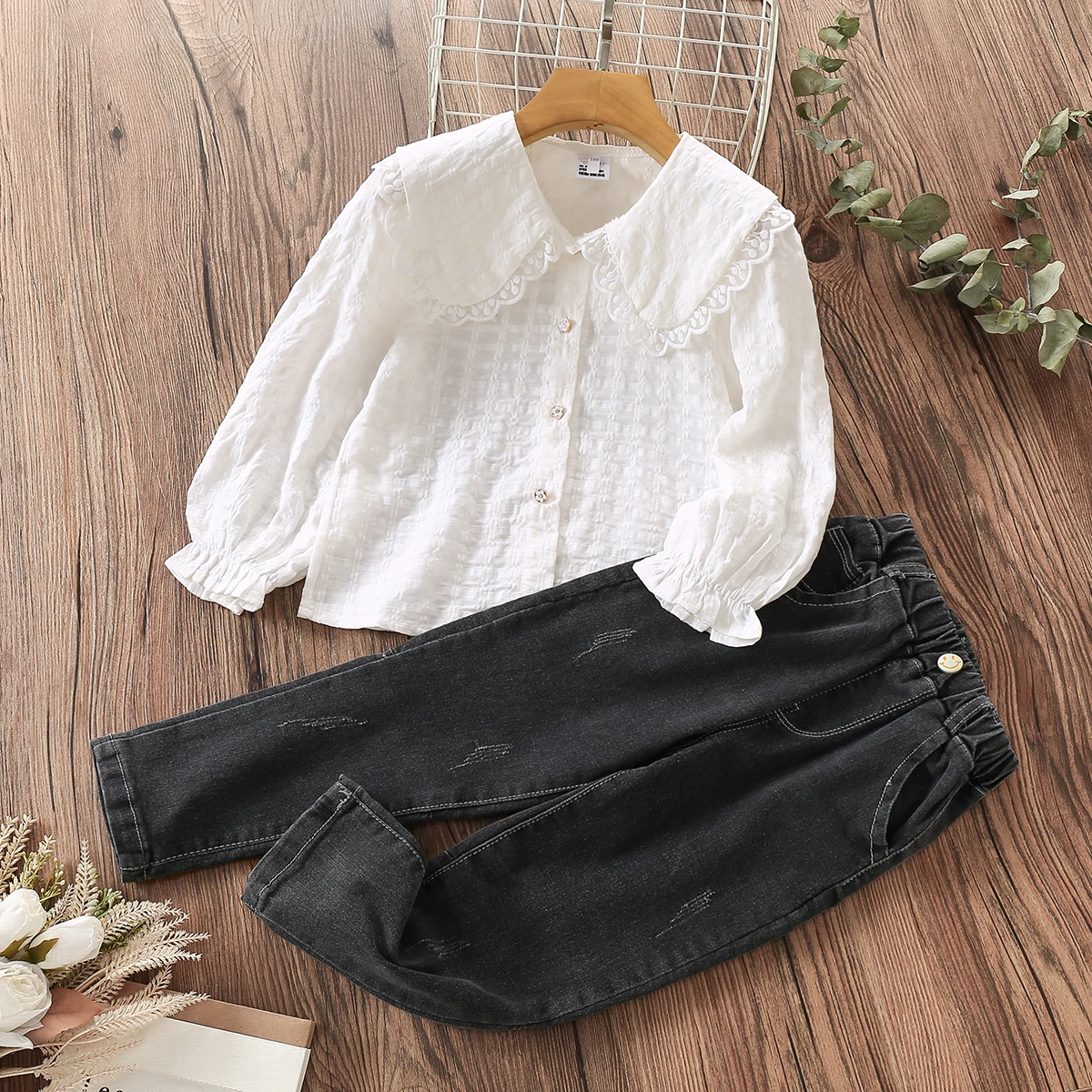 Baby Girls Blouses Kids Clothes for Girls White Shirts Spring Long Sleeve Cotton School Uniform Toddler Child Tops 2 4 6 8 Years