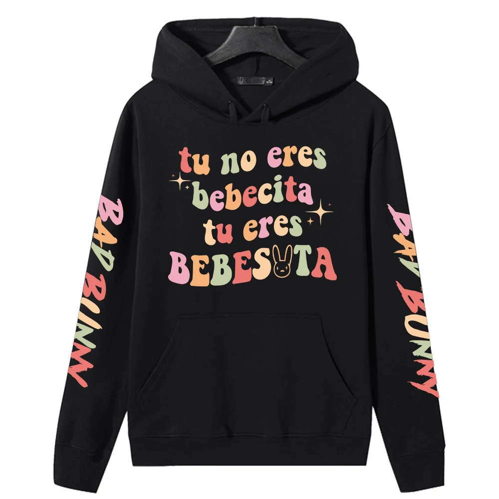 Kpop Bad Bunny Un Verano Sin Ti Printed Hoodie Unisex Long Sleeve Hip Hop Pullover Sweatshirt
