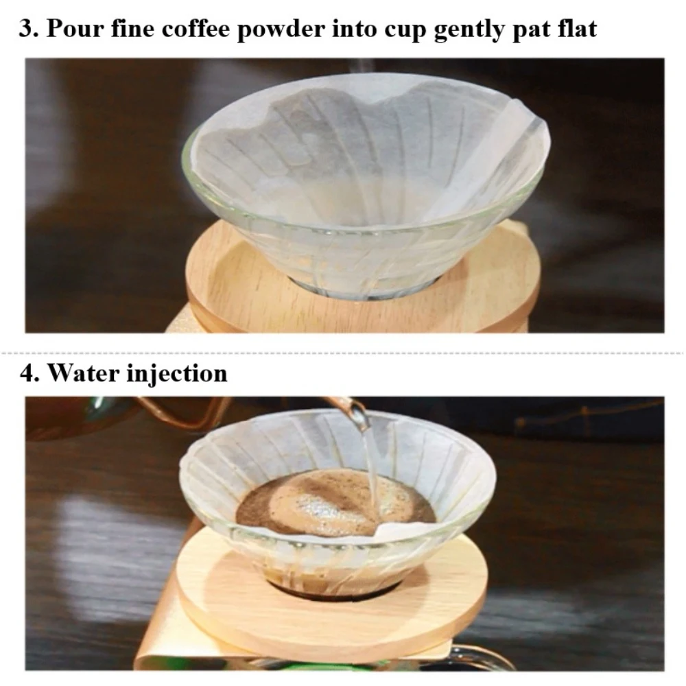 100 шт. бумажные фильтры для кофе V60 | Фильтры
