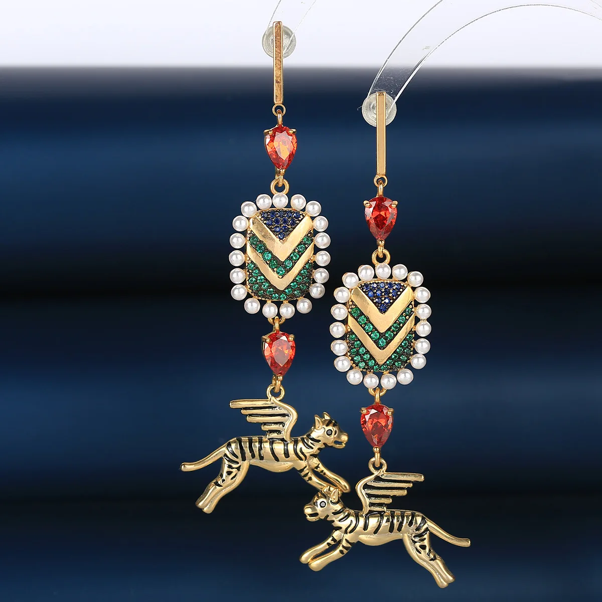 

luxury animal pendant women's new design long stud earring vintage fine jewelry