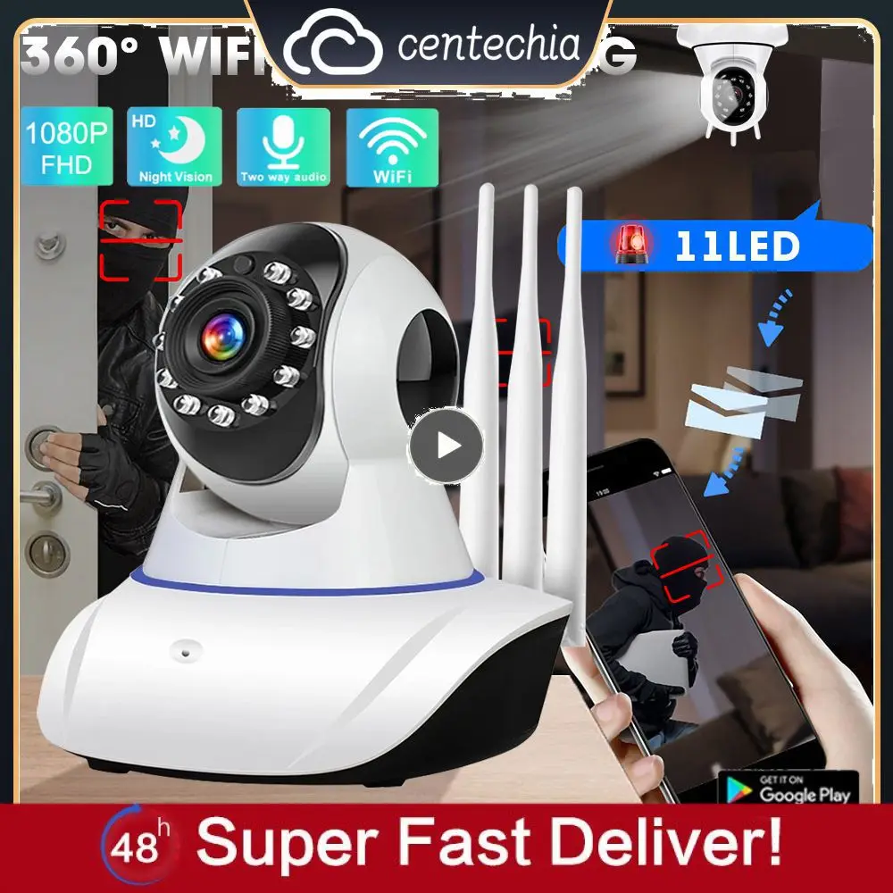 

Robot Wifi Robot Ip Camera 3 Antennas 1080p Wifi Survalance Camera 360º Rotation 1080p Hd Wifi Ip Camera Night
