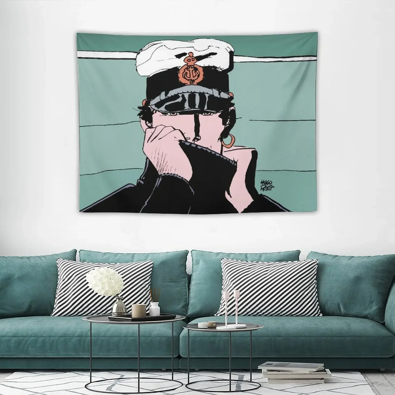 Гобелен Corto Maltese в свитере Настенный декор украшение для спальни комнатный