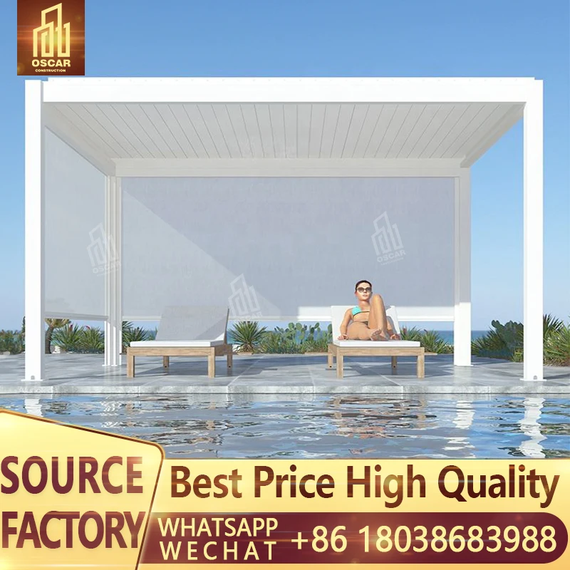 Apro моторизованные наружные алюминиевые pergolas de jardin apro регулируемые с