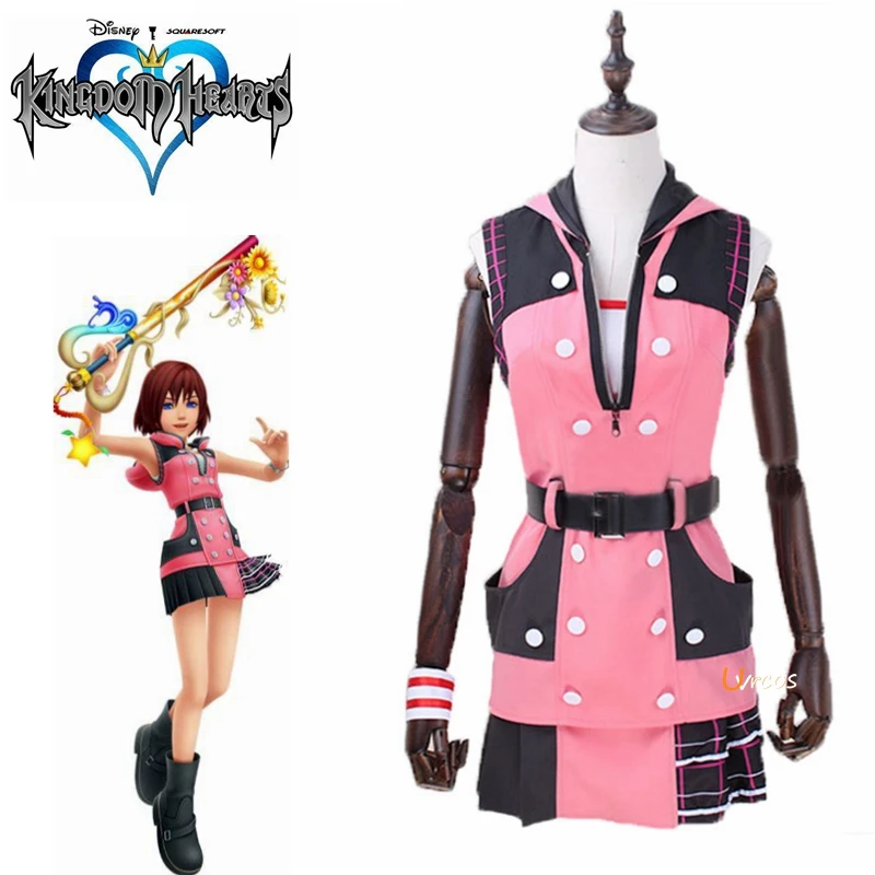 

Kingdom Hearts III Costume Kairi Cosplay Costume Outfit Combat Women Halloween Carnival Cosplay Costume Adult Suit