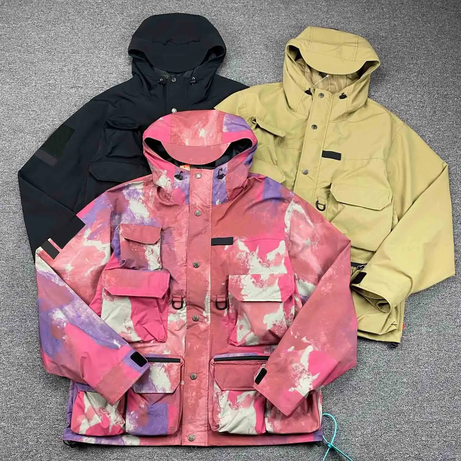 

Best Version Week 13 x Bogo Logo Embroidery Retro Women Men Pockets Cargo Jacket Coat Hooded Men Casual Jacket Industrial Coats