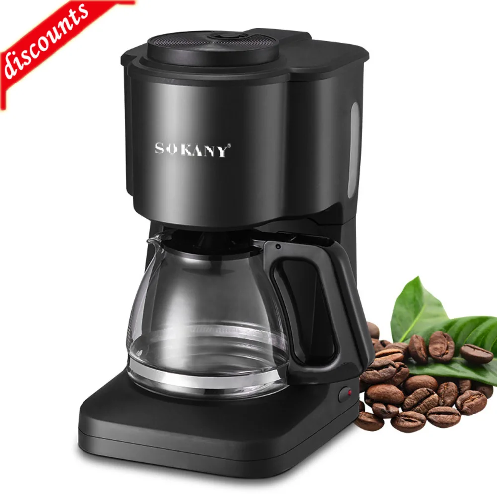

Sokany-124 горячая Распродажа, Высококачественная капельная Кофеварка на 4-6 чашек