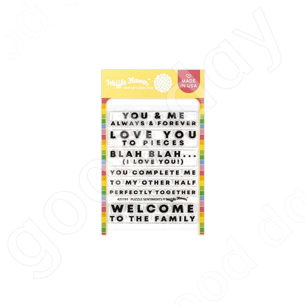 

New Arrival Puzzle Sentiments Clear Stamps Scrapbook Diary Decoration Embossing Template Diy Greeting Card Handmade Hot Sale