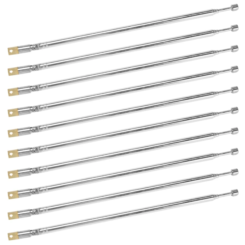 

10X Replacement 60Cm 4 Sections Telescopic Antenna Aerial For Radio TV