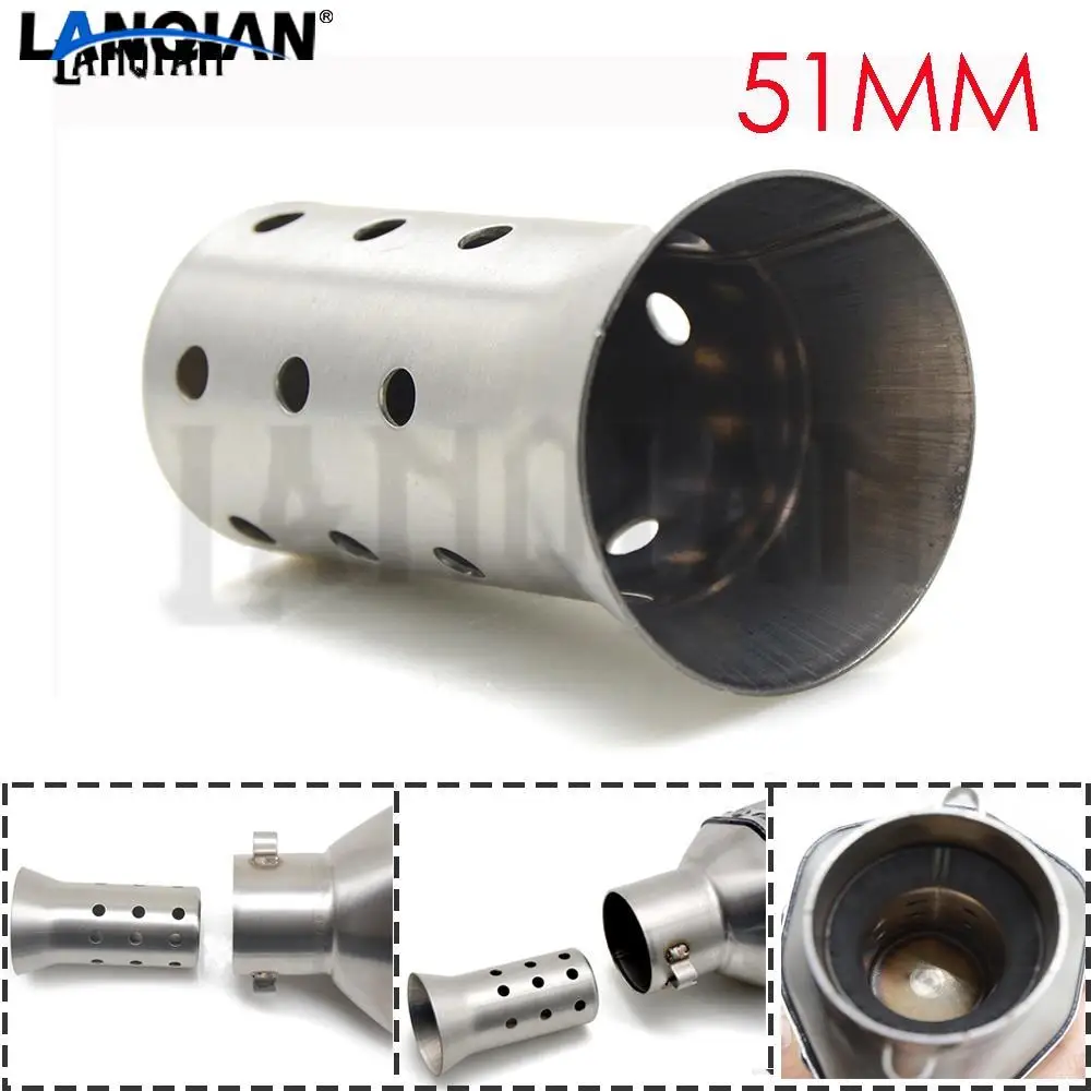 

Universal Stainless Steel 51mm Exhaust Pipe Muffler DB Killer Silencer For Honda YAMAHA Kawasaki Suzuki BMW Noise Eliminator