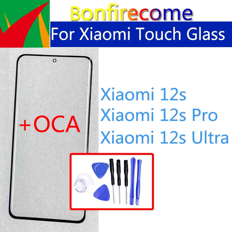 

Replacement For Xiaomi 12s Pro Ultra Touch Screen Panel Front Outer Glass For Mi 12s LCD Lens With OCA Glue