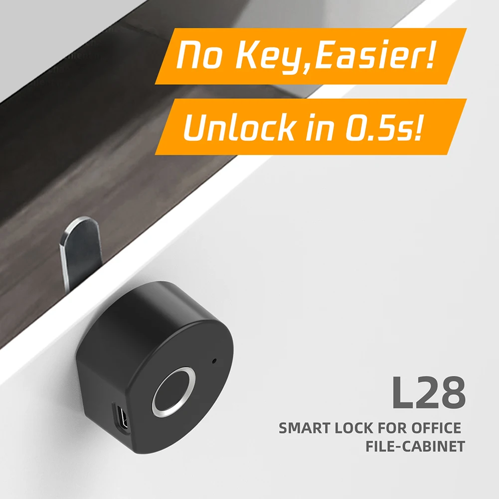 

Fingerprint Drawer Locks Smart Unlock Security Intelligent Lock Biometric Electronic Office Drawer Locks Privacy Protection Tool