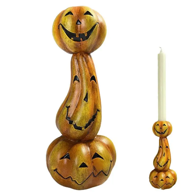 Pumpkin Candle Holder Props Party Decor Pumpkin Shaped Candle Holders For Indoor Outdoor