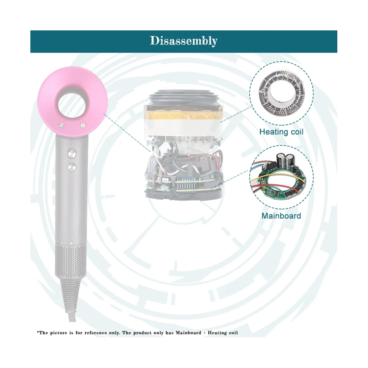 Нагревательная катушка в сборе материнской платы для фен Dyson HD01 HD02 HD03 запасные