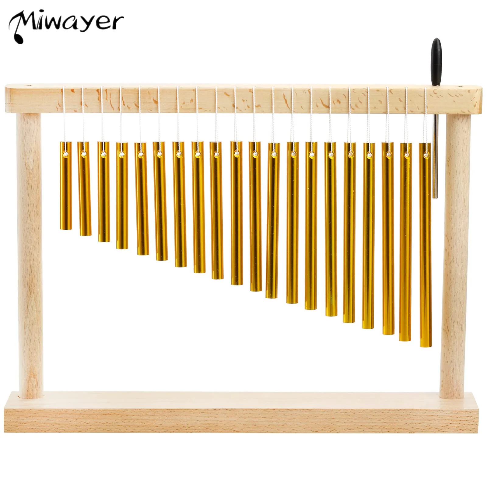 

Miwayer 20-NOTE Bar Chime, Single-row Table Top Wind Chime, 20 Bars Musical Percussion Instrument with Mallet