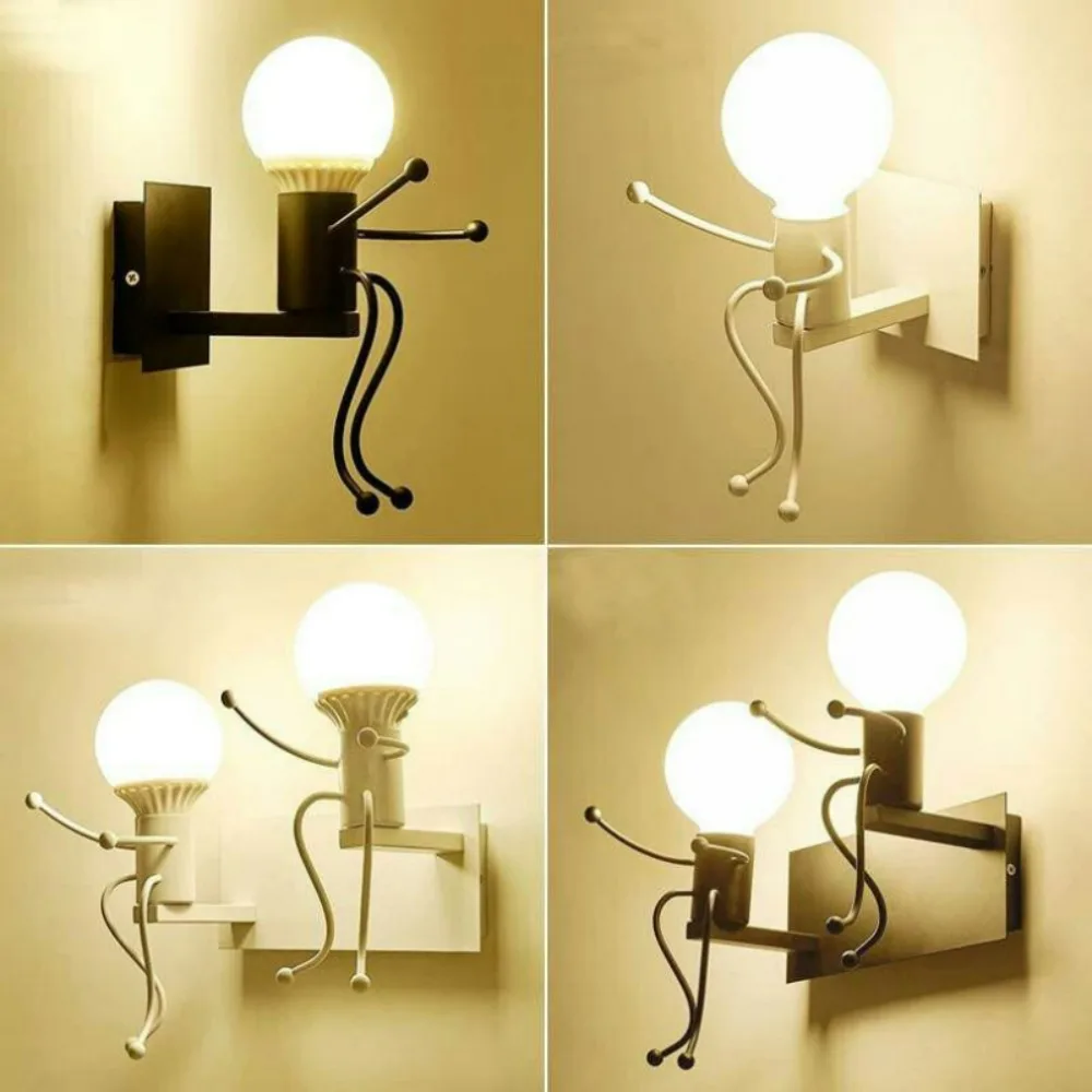 

Creative LED Wall Light Indoor Wall Lamp Modern Wall Sconce Light Art Decor Iron E27 for Bedroom Children Room Kitchen