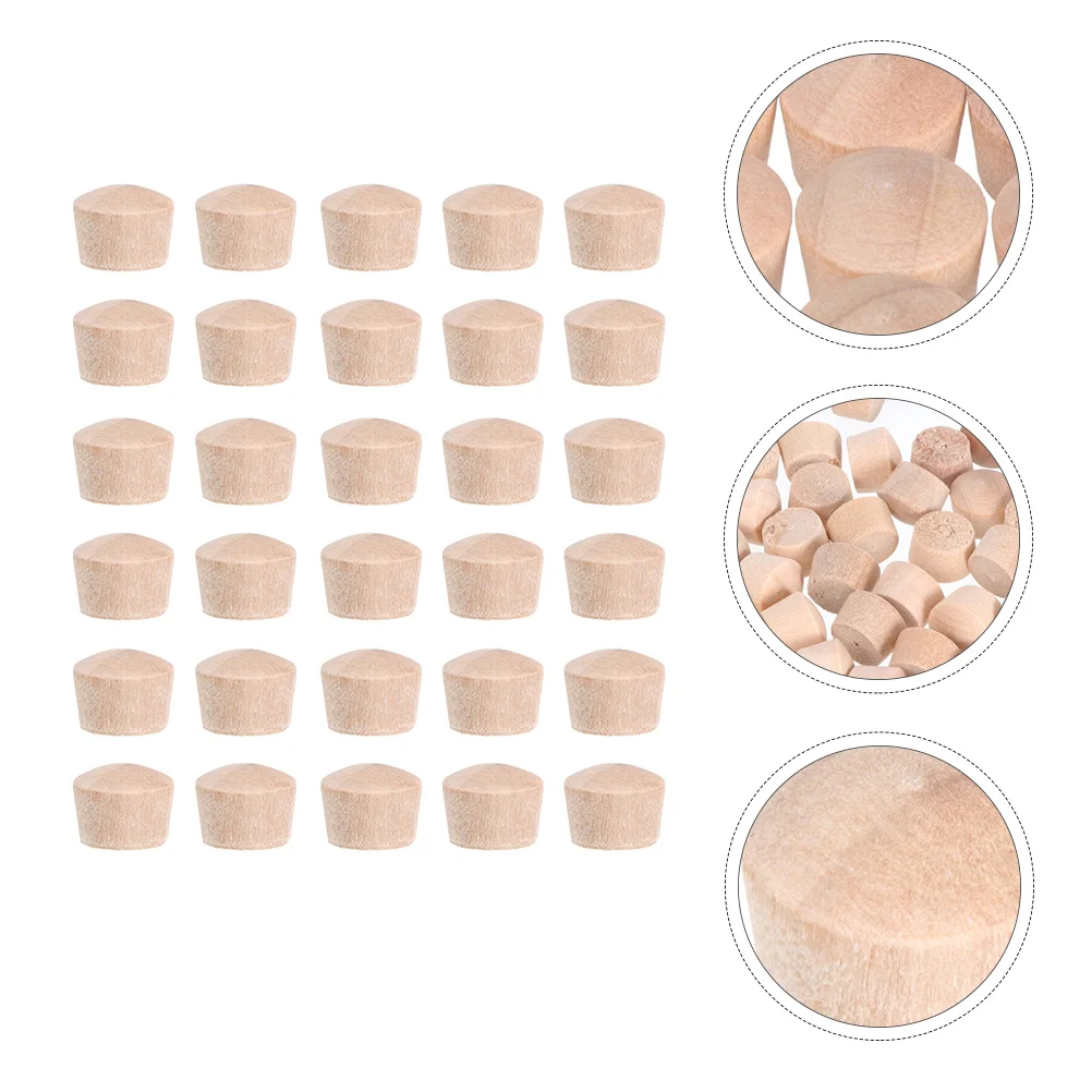 

300 Pcs Premium Round Head Plugs Wooden Screw Hole Plugs Furniture Hole Cover