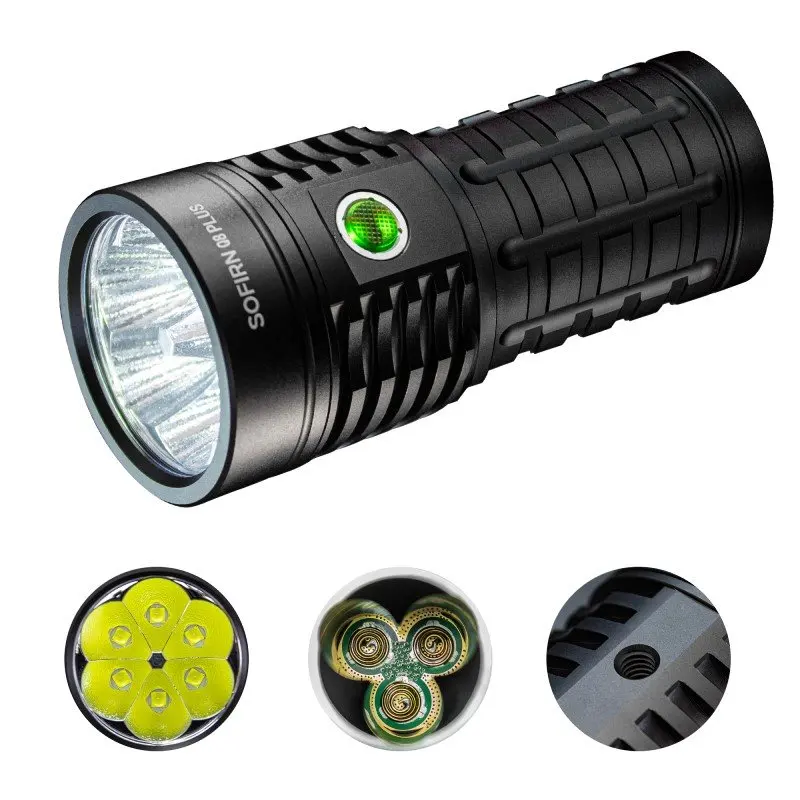 Sofirn Q8 Plus 6*XHP50.2 LED Torch 21700 USB C Rechargeable 16000lm Powerful Flashlight EDC Portable Lantern Lamp BLF Anduril 2