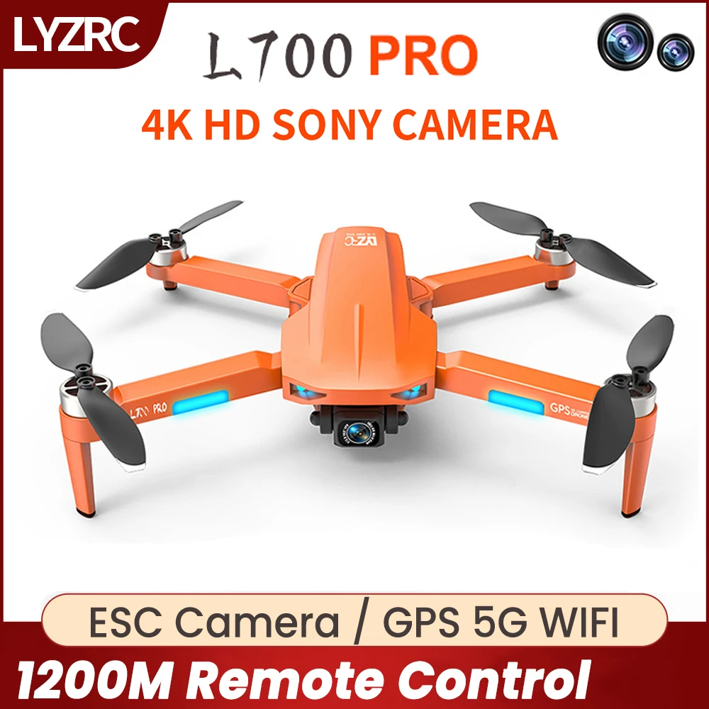 LYZRC L700 PRO Drone 4K Professional HD Dual Camera Brushless Motor GPS 5G WIFI RC Distance 1.2KM FPV Quadcopter RC Dron Toys