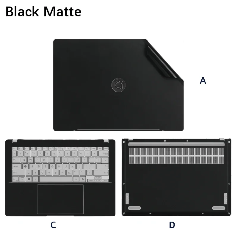 Фото Наклейки для ноутбука ASUS Adol Book 14 Air 2024 M5406ADOL/14 ADOL14V 14 дюймов, виниловая защита из углеродного волокна для ноутбука №2