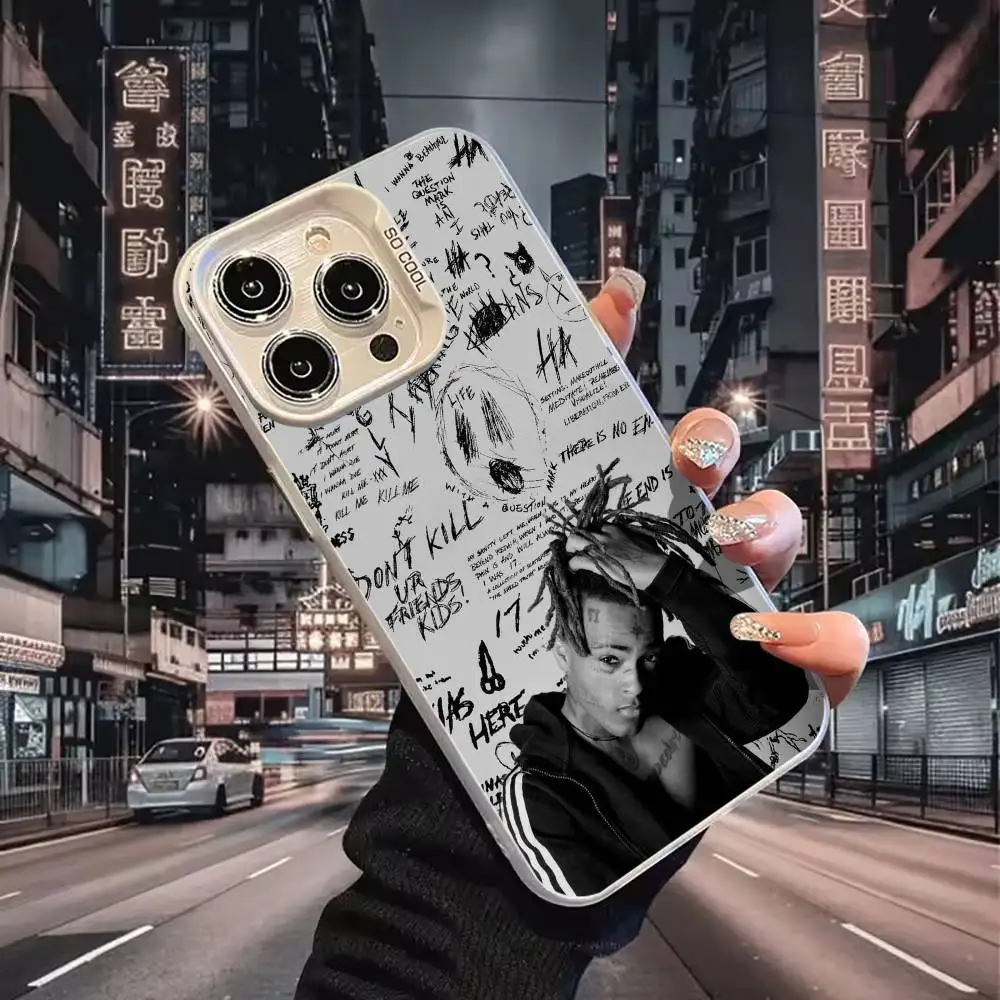 Фото Чехол для телефона Xxxtentacion Bad Cool Rapper для iPhone 17, 16, 15, 14, 13, 12, 11, Mini, Pro, E, MAX, белый матовый, противоударный №2