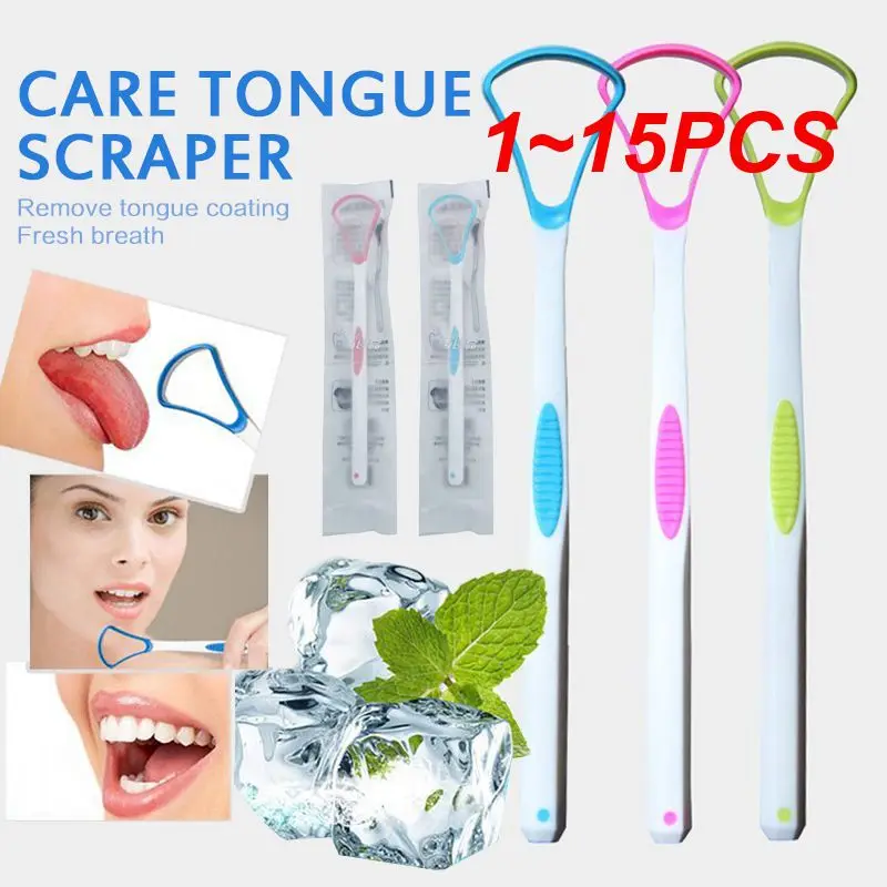 

1~15PCS Stainless Steel Tongue Scarper cleaners for oral hygiene gratte langue tounge Scrapper Toothbrush Tongue Scraper